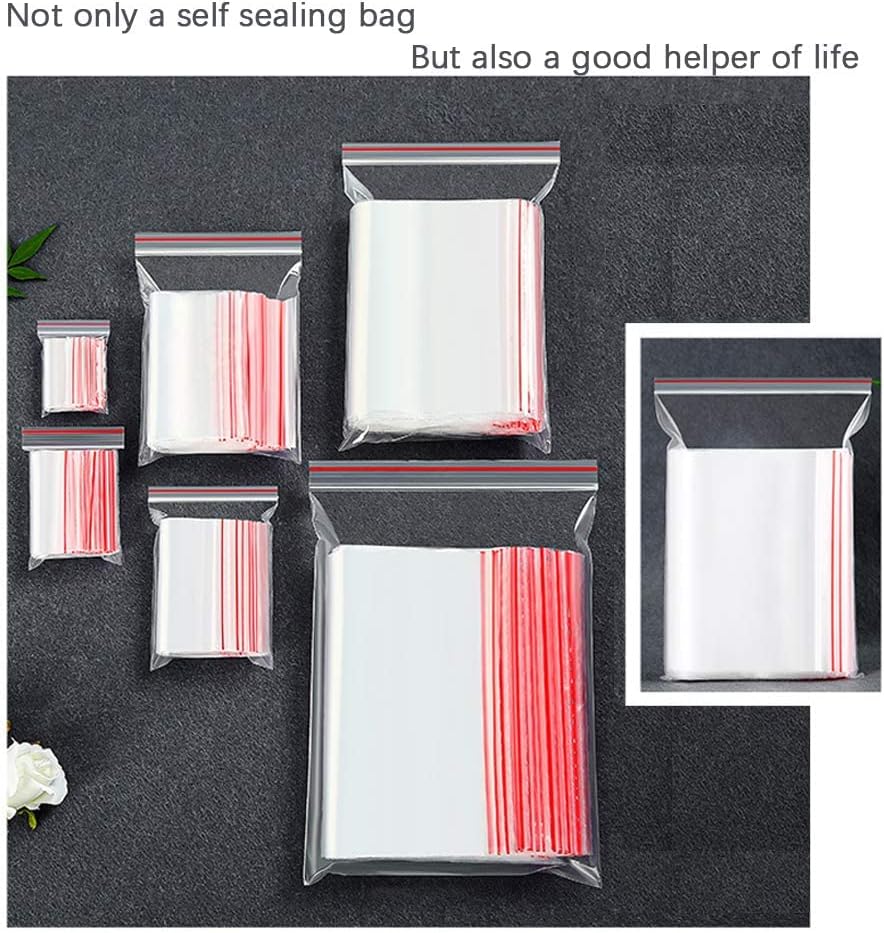 100pcs Clear Plastic Ziplock Bags size 11