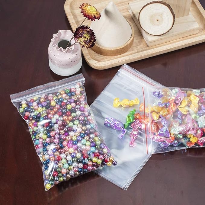 100pcs Clear Plastic Ziplock Bags size 3 (2.8x4")