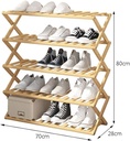 Bamboo Shoes Rack Stand 5 Tier