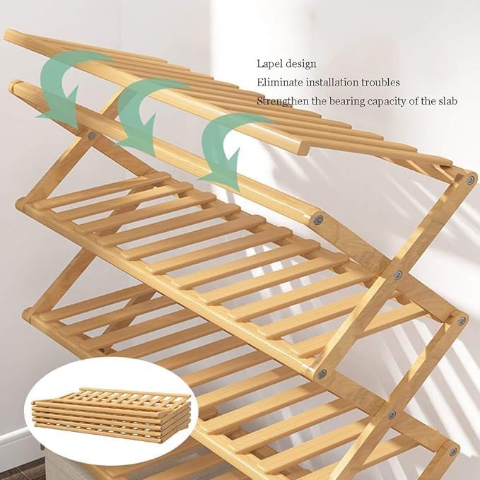 Bamboo Shoes Rack Stand 5 Tier