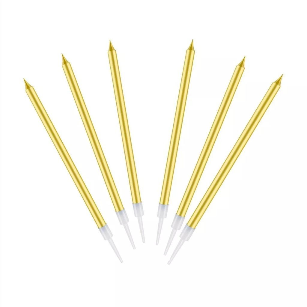 6 pcs Gold Party candles