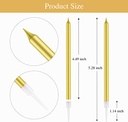 6 قطع شموع حفلات ذهبية [6 pcs Gold Party candles]
