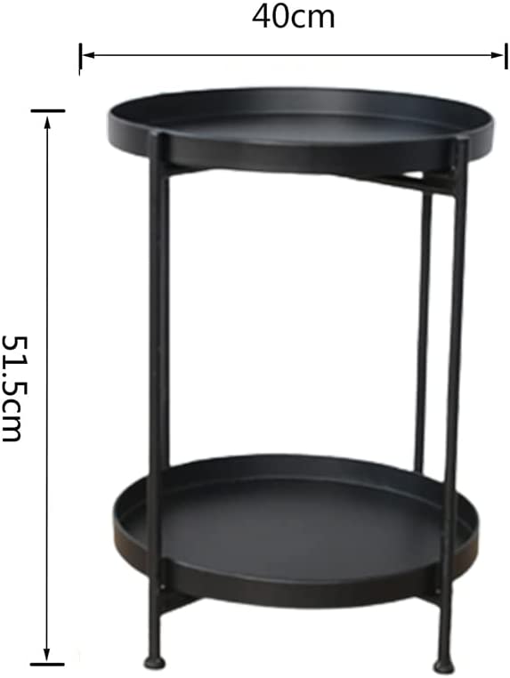 Side Table -2 Tier - Circluar plate