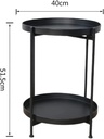 Side Table -2 Tier - Circluar plate