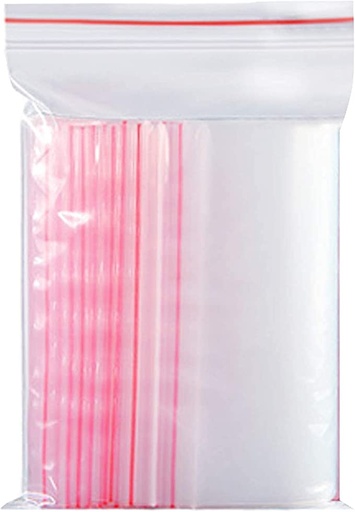 [RSTU-0011] 100pcs Clear Plastic Ziplock Bags size 6 (4.7x6.7")