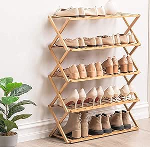 [Home-0040] Bamboo Shoes Rack Stand 5 Tier